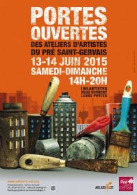 Portes Ouvertes des Ateliers d’Artistes du Pré Saint-Gervais - ATELIERS-EST. Du 13 au 14 juin 2015 au Pré Saint-Gervais. Seine-saint-denis.  14H00
